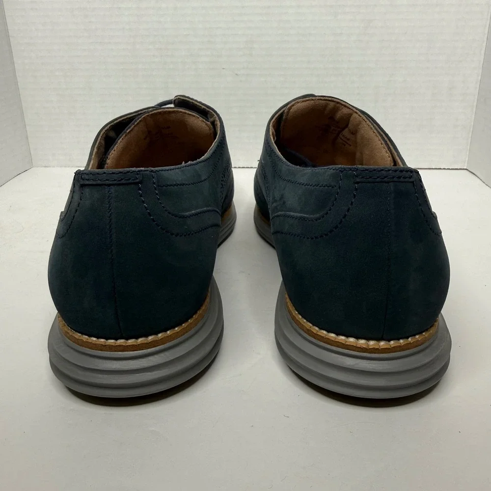 Cole Haan Original Grand Short Wing Oxford Men 10.5 M Navy Blue Nubuck C26473